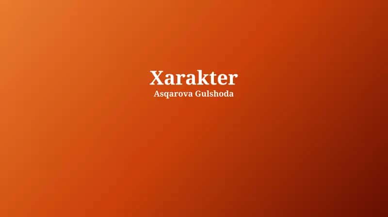 Xarakter
