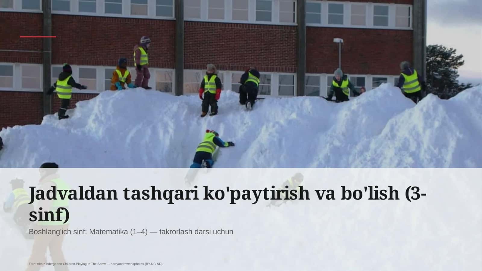 Ko'paytirish va bo'lish (3-sinf)