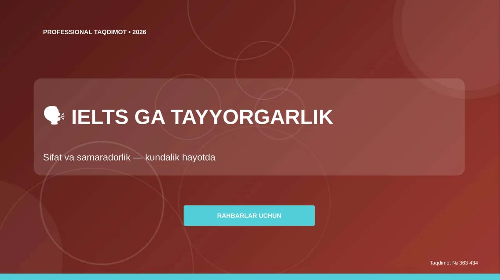 PROFESSIONAL TAQDIMOT • 2026