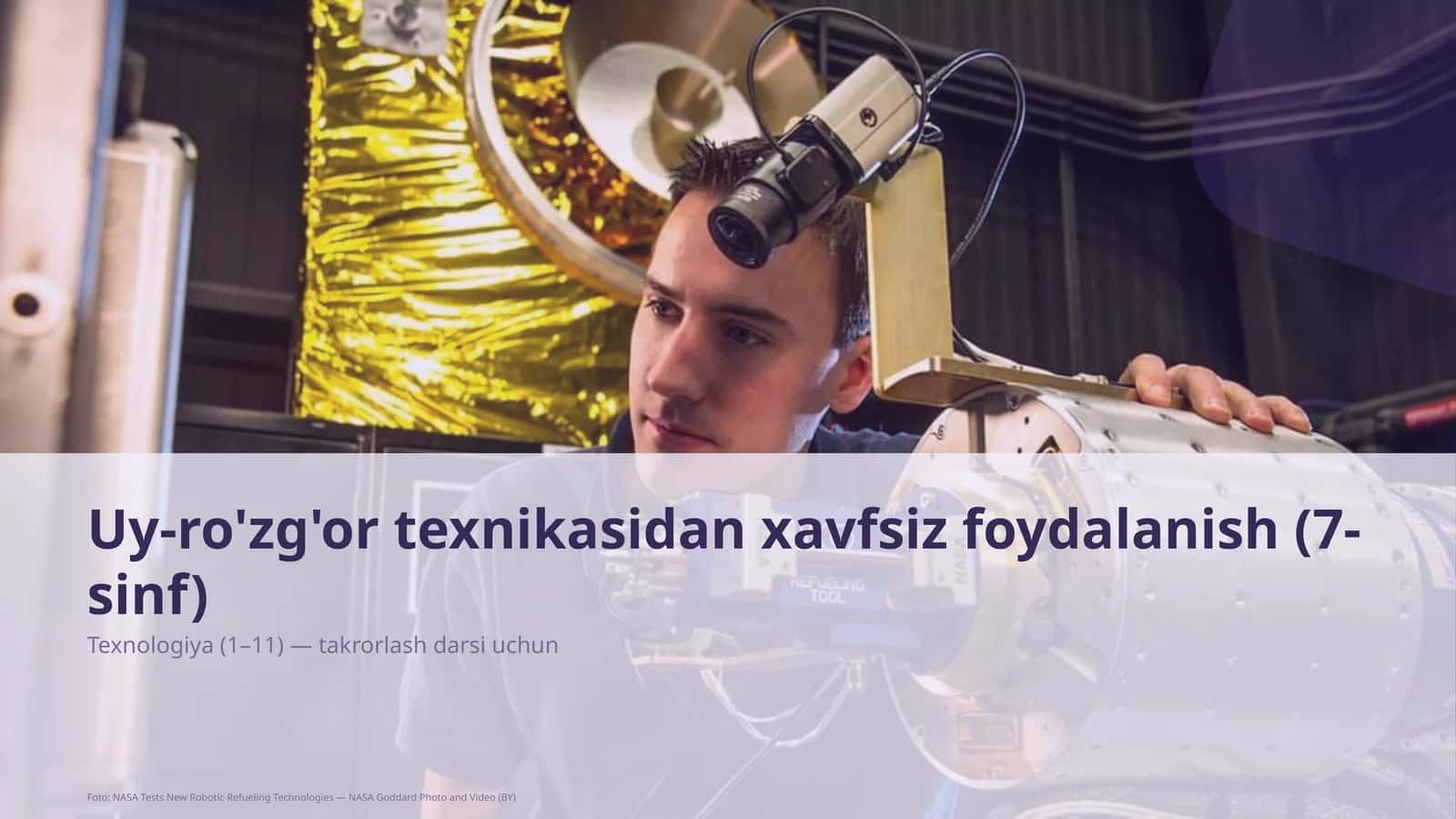 Uy-ro'zg'or texnikasidan xavfsiz foydalanish (7-sinf)
