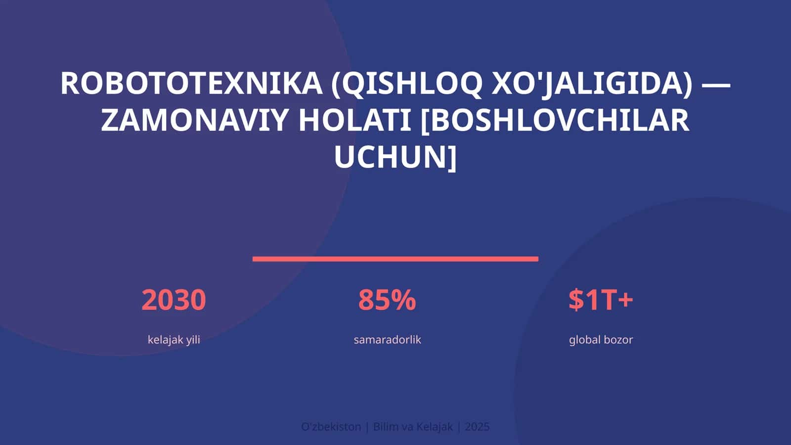 Robototexnika (qishloq xo'jaligida) — zamonaviy holati [boshlovchilar uchun]