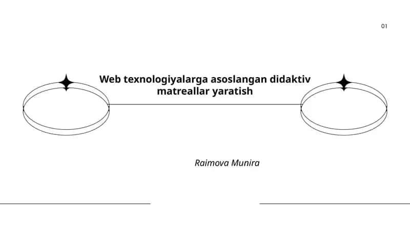 Web texnologiyalarga asoslangan didaktiv matreallar yaratish