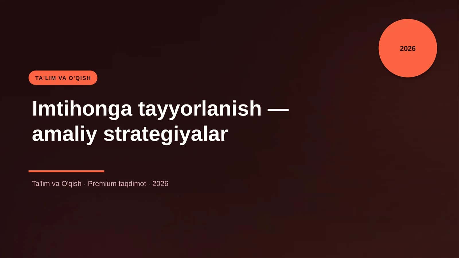 Imtihonga tayyorlanish — amaliy strategiyalar