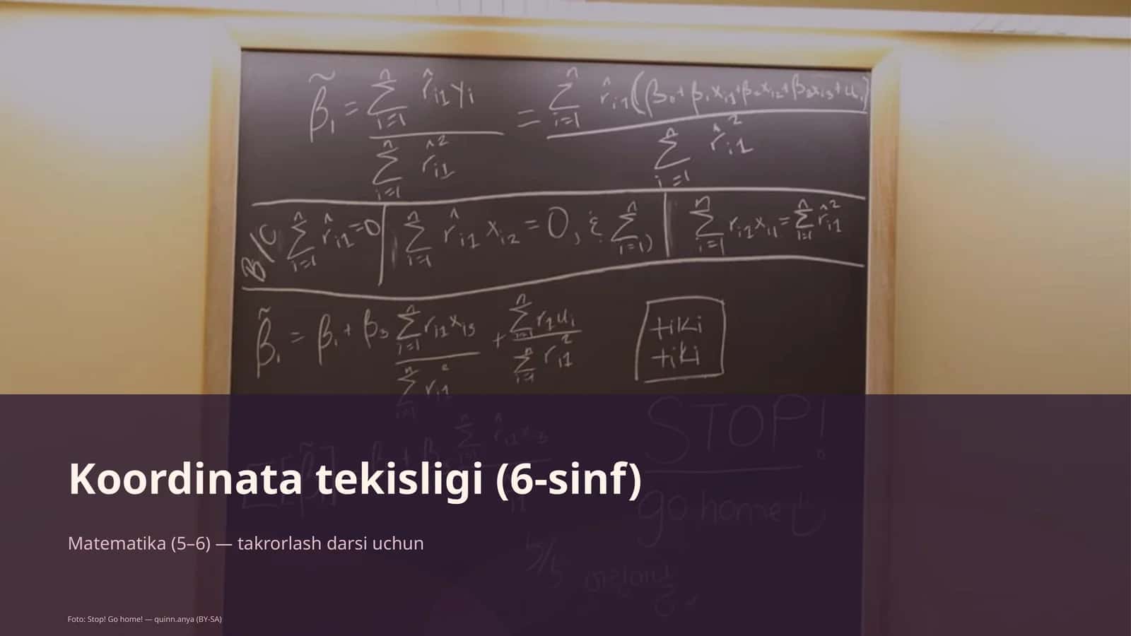 Koordinata tekisligi (6-sinf)
