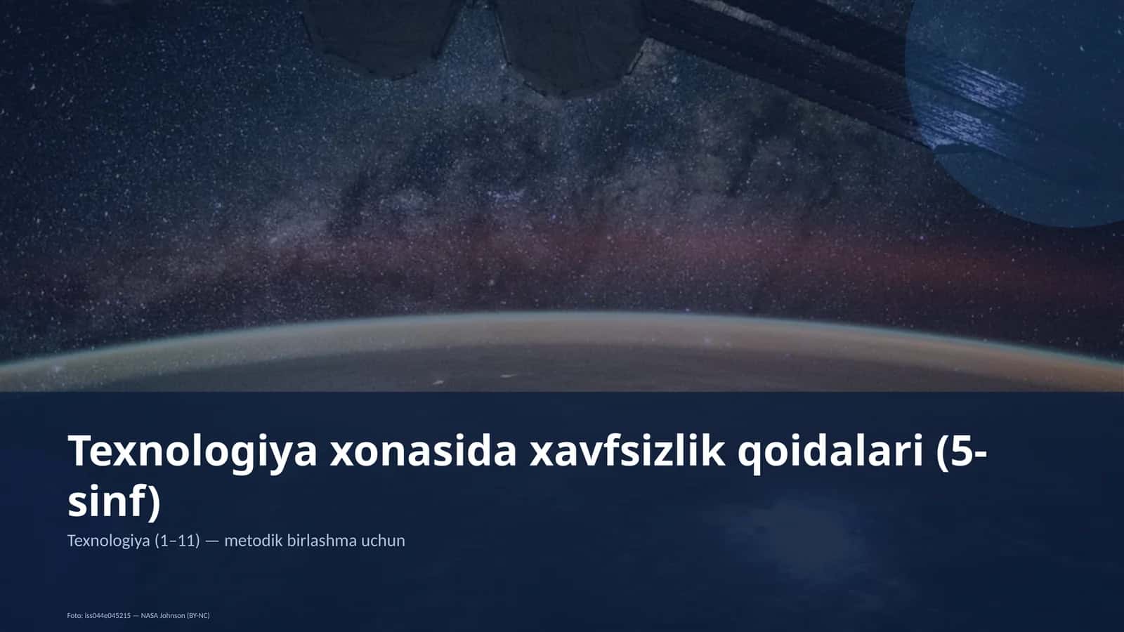 Texnologiya xonasida xavfsizlik qoidalari (5-sinf)