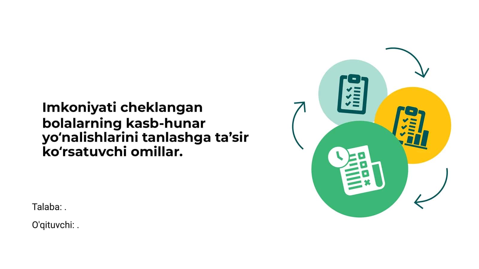 Imkoniyati cheklangan bolalarning kasb-hunar
