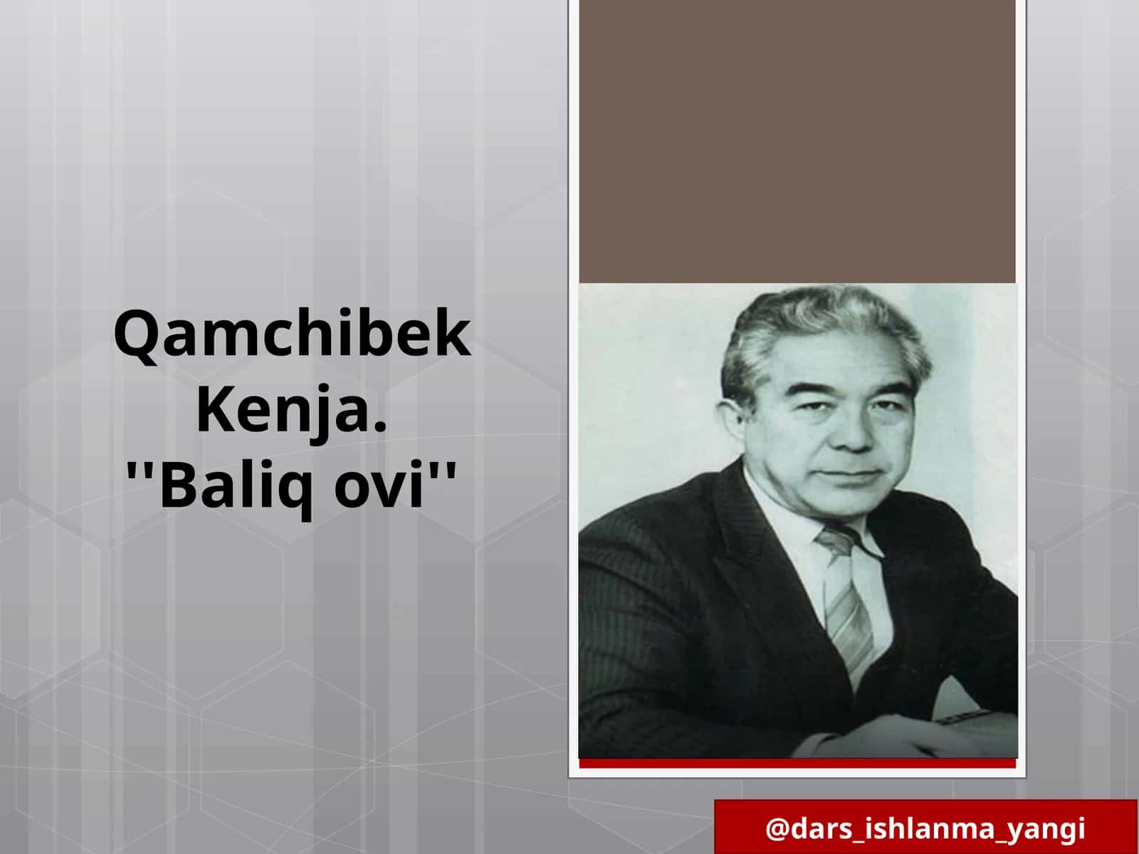 Qamchibek  Kenja. ''Baliqovi''