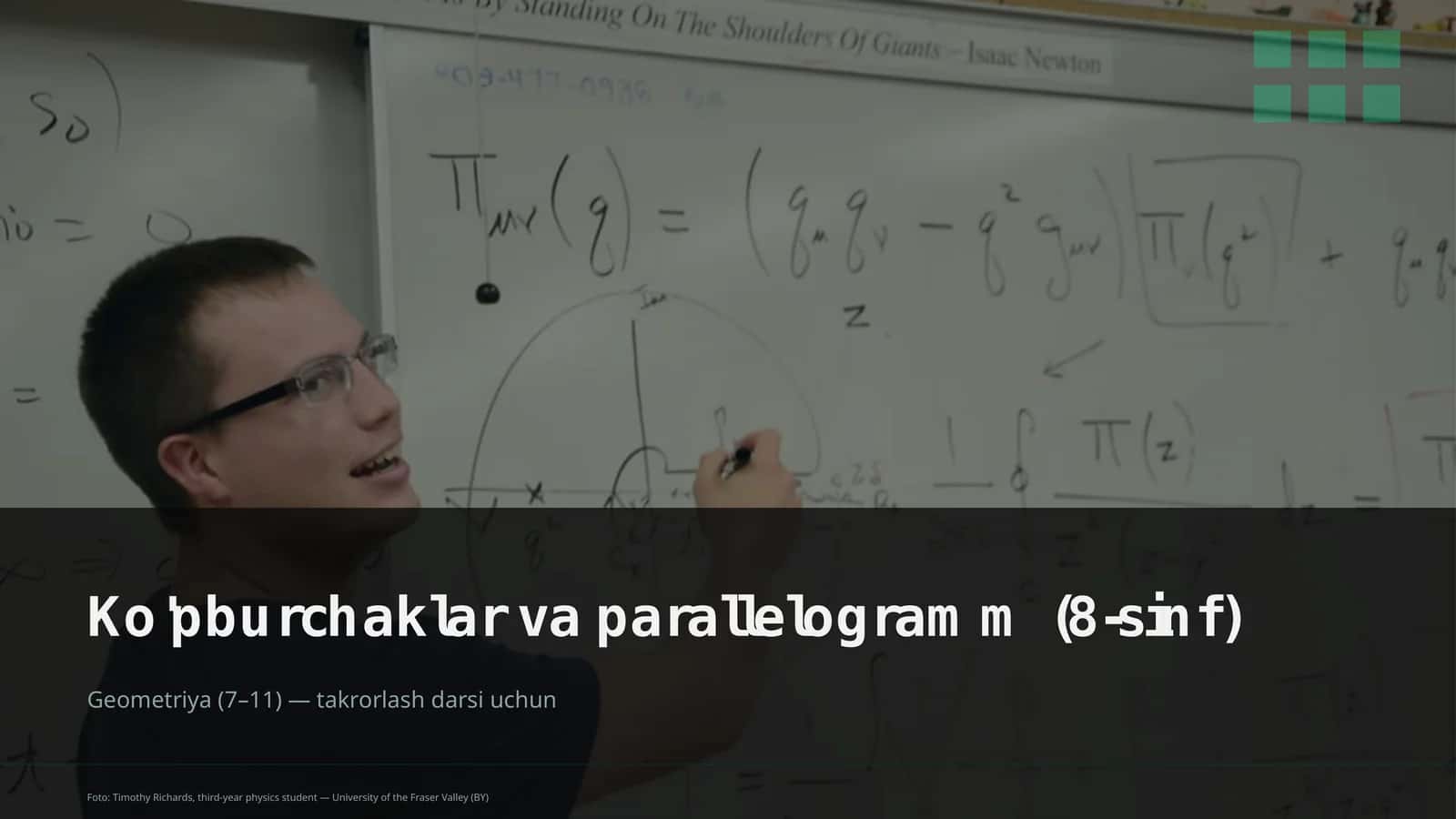 Ko'pburchaklar va parallelogramm (8-sinf)