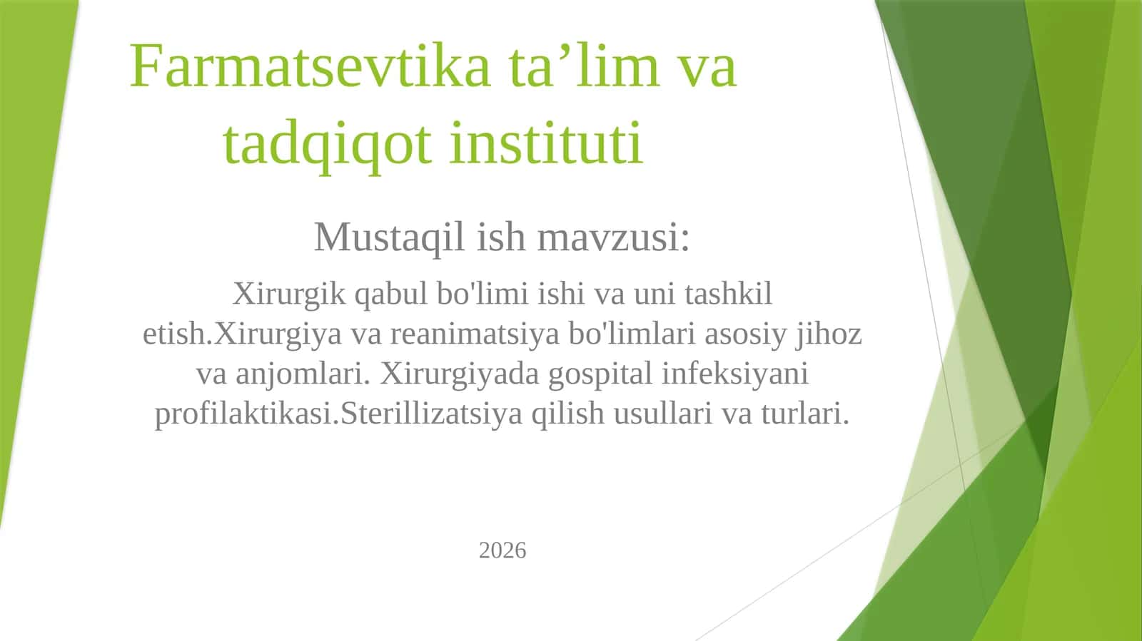 Xirurgiya va reanimatsiya 1