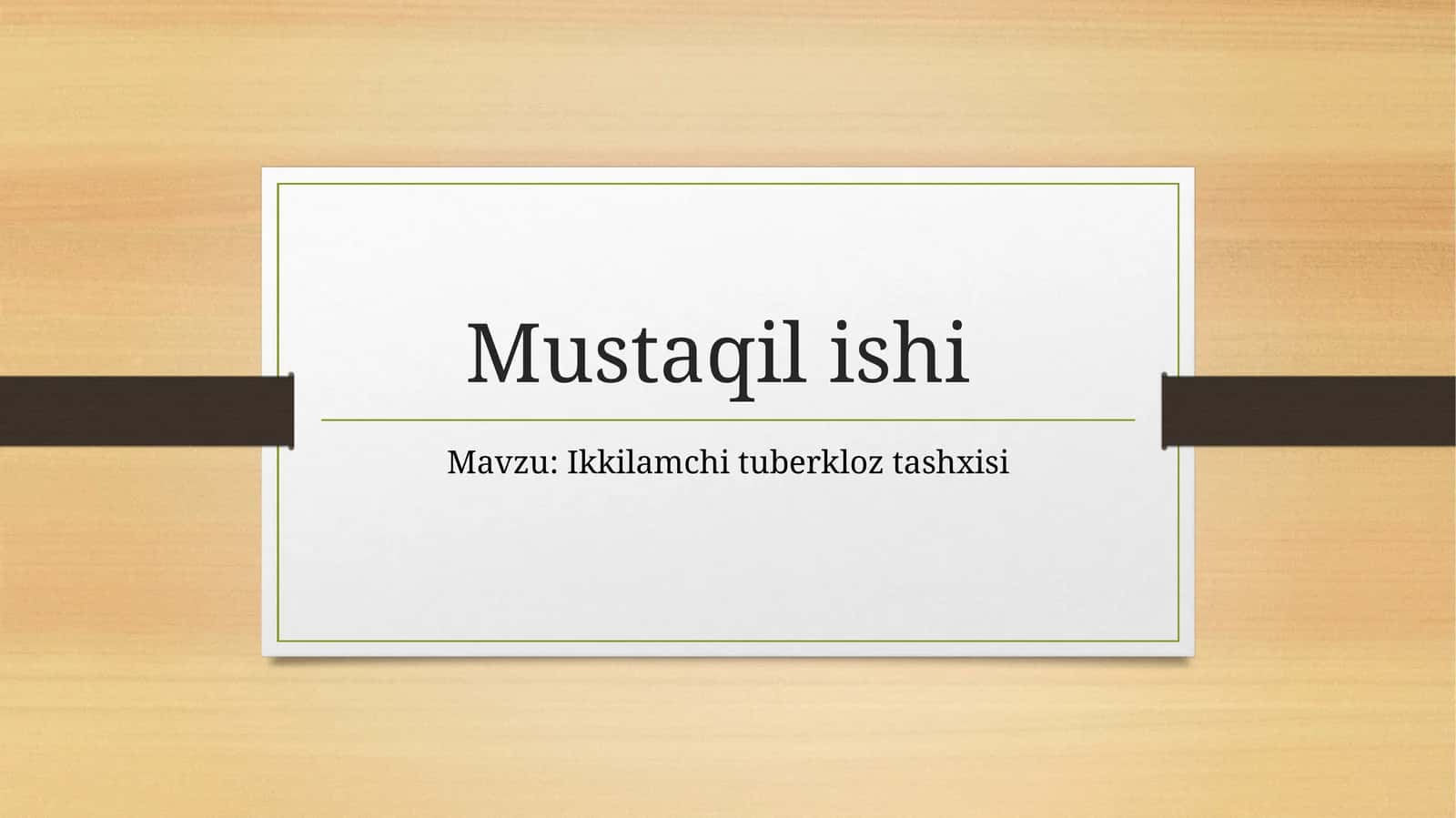Ikkilamchi tuberkloz tashxisi