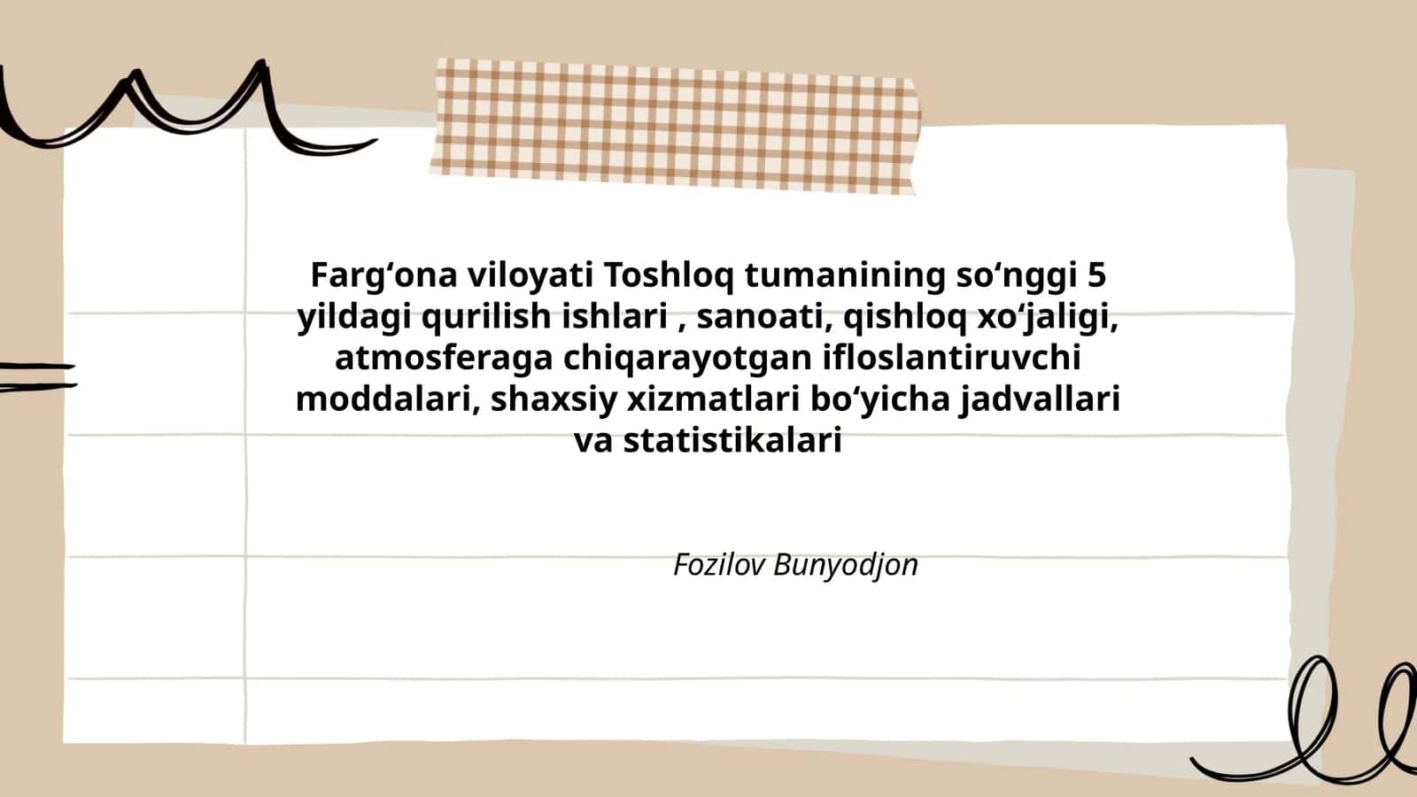 Fozilov Bunyodjon