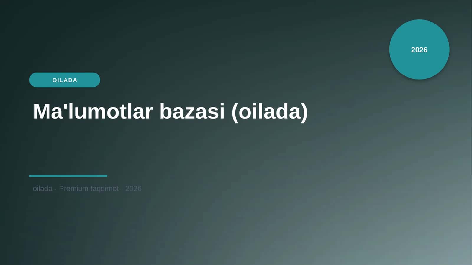 Ma'lumotlar bazasi (oilada)