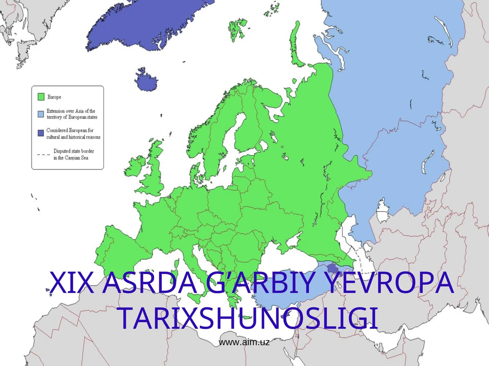 XIX ASRDA G’ARBIY YEVROPA TARIXSHUNOSLIGI