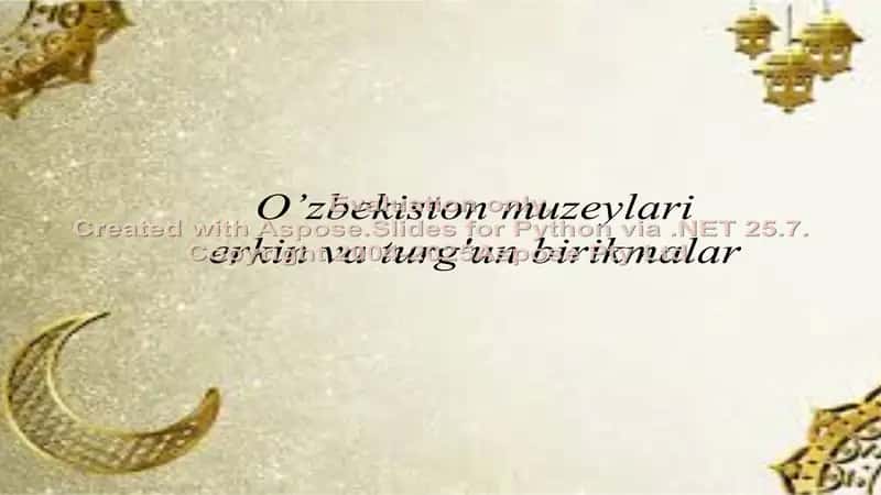 O’zbekiston muzeylari erkin va turg'un birikmalar