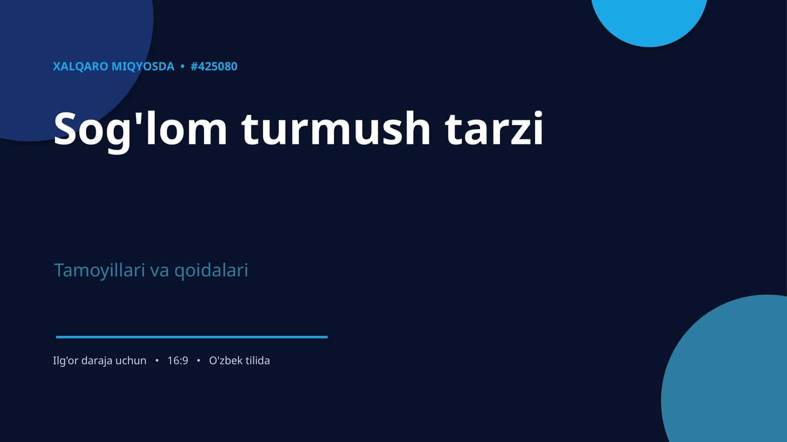 XALQARO MIQYOSDA • #425080