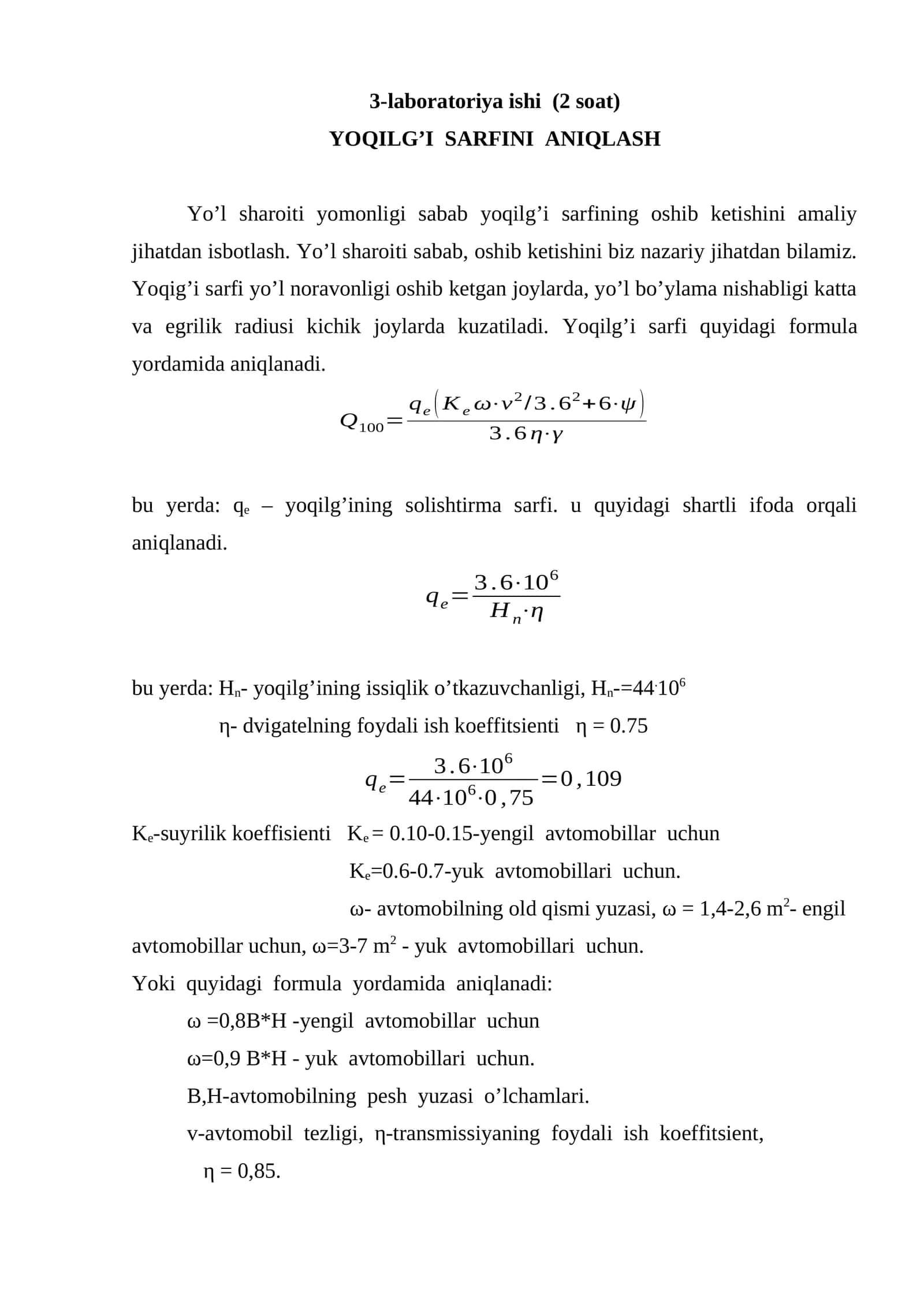 3-laboratoriya ishi (2 soat)