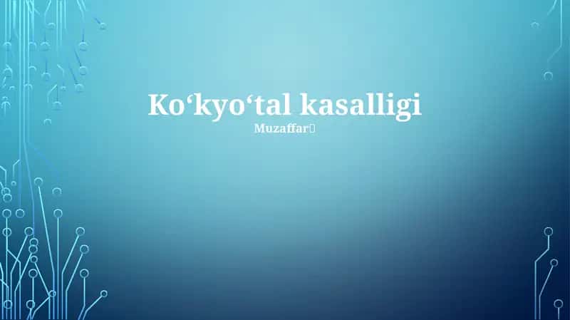 Koʻkyoʻtal kasalligi