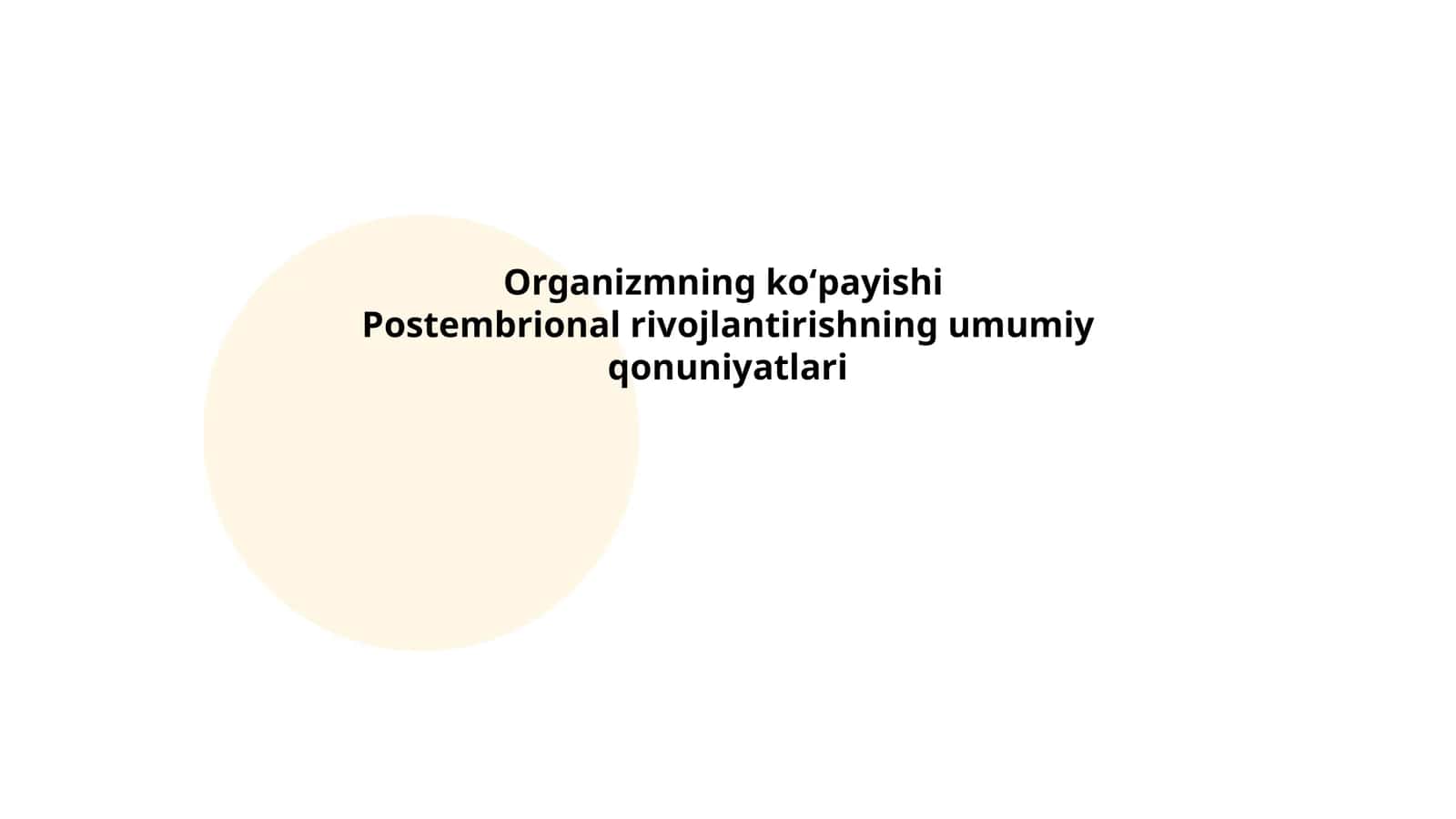 Organizmning koʻpayishi