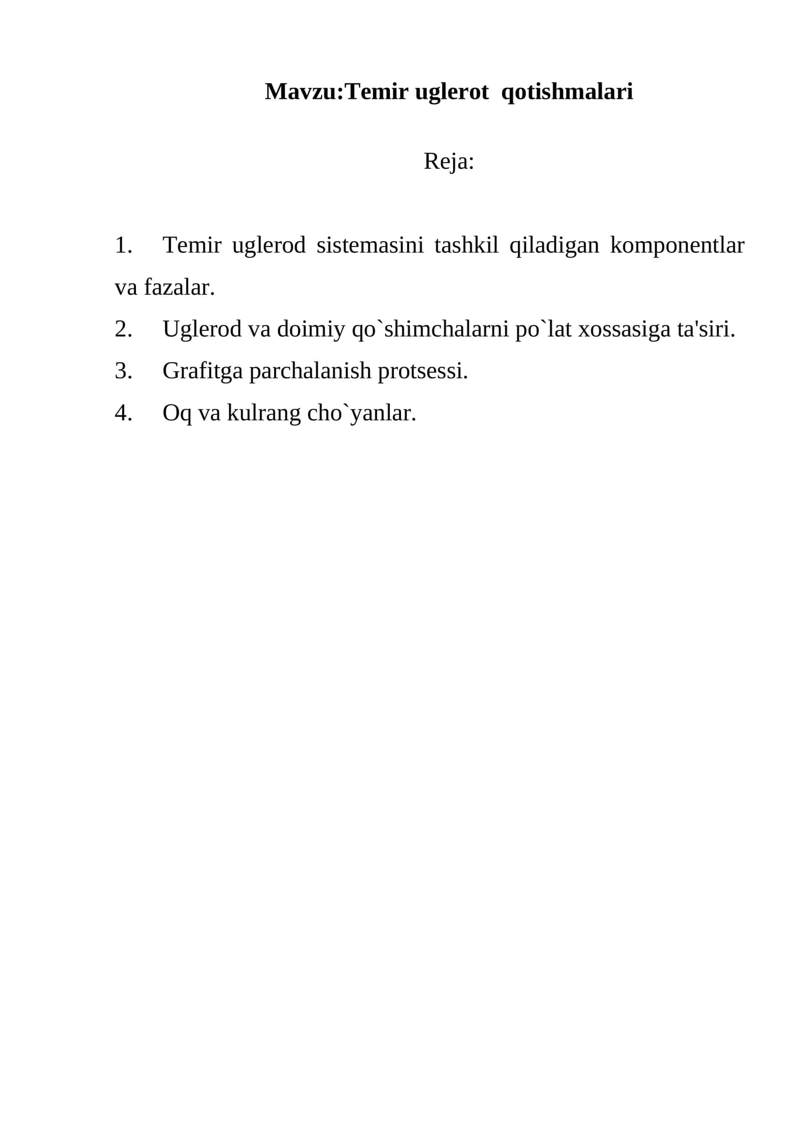 Temir uglerot qotishmalari