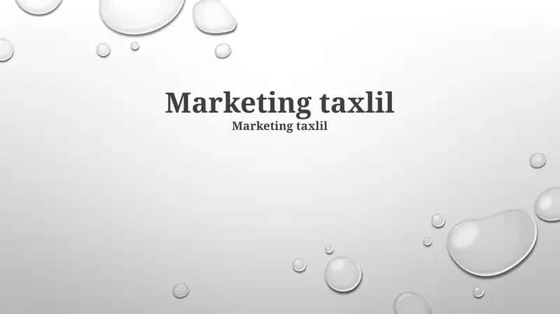 Marketing taxlil