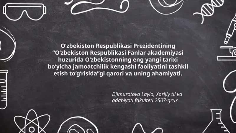 O‘zbekistonning eng yangi tarixi bo‘yicha jamoatchilik kengashi faoliyatini tashkil etish to‘g‘risida