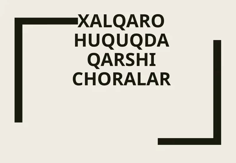 Xalqarohuquqdaqarshichoralar