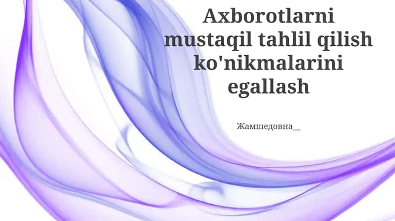 Tanqidiy Baholash Usullari