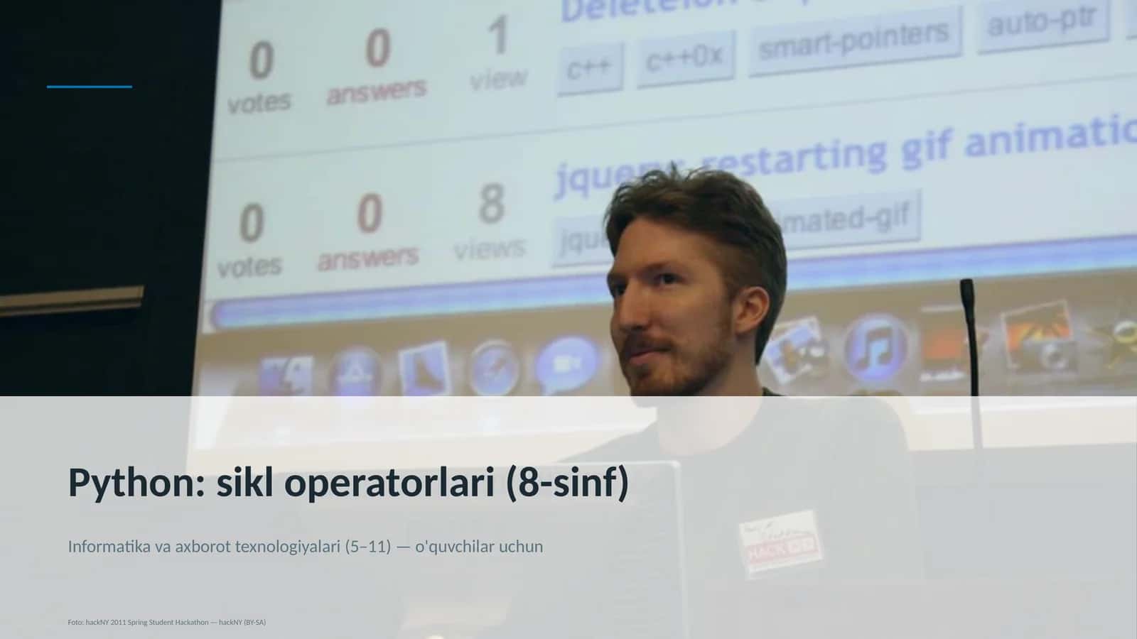 Python: sikl operatorlari (8-sinf)