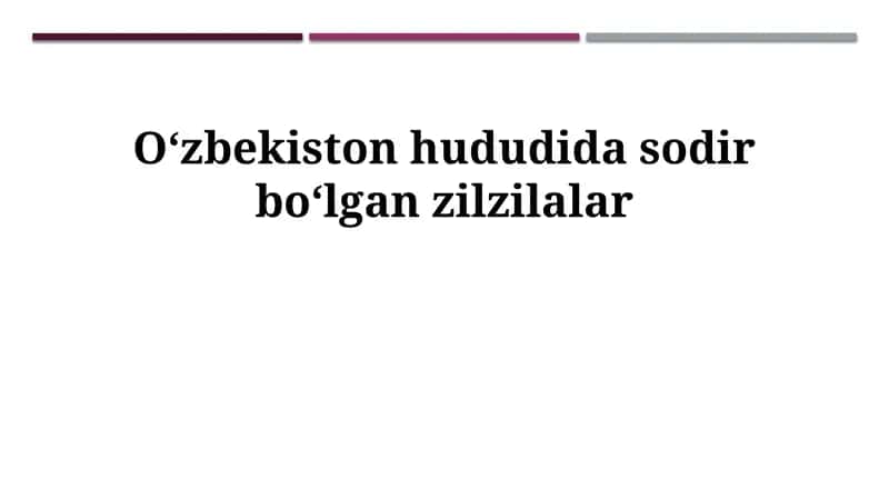 Zilzilalar
