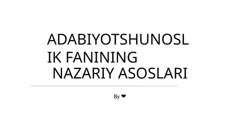 Formalizm va Yangi Tanqid