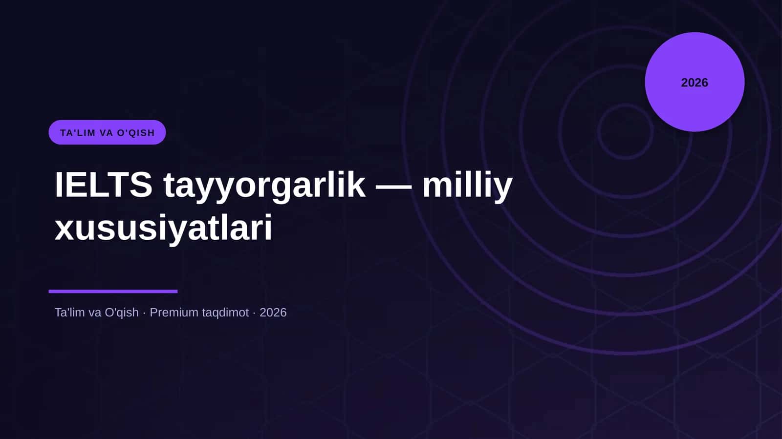 IELTS tayyorgarlik — milliy xususiyatlari
