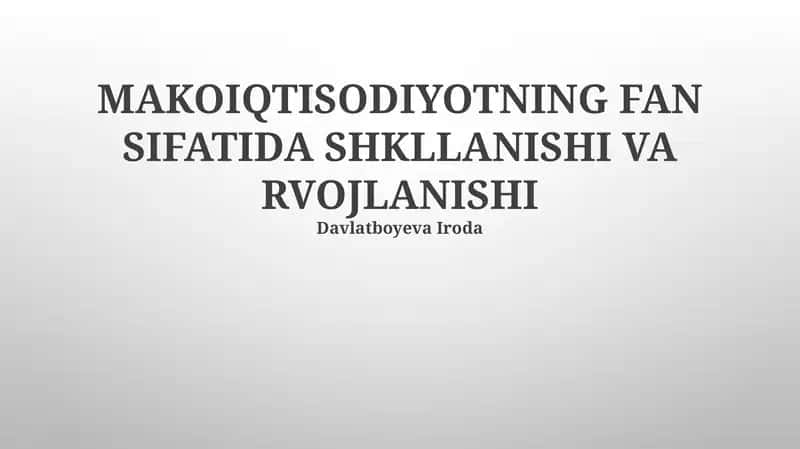 Iqtisodiy statistika fani rivojlanishi