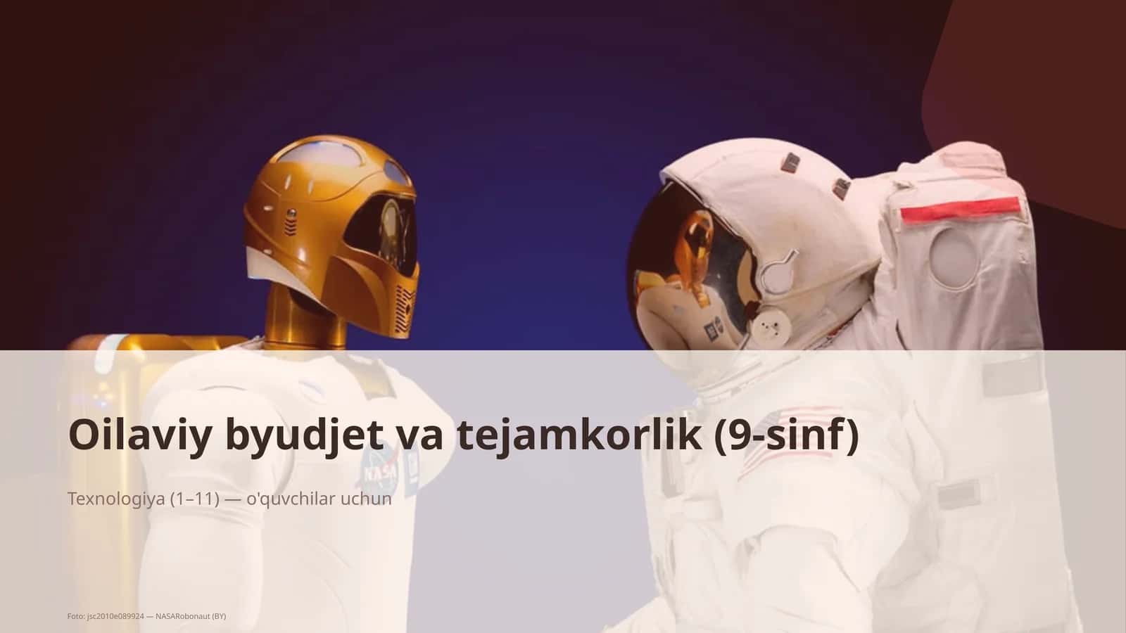 Oilaviy byudjet va tejamkorlik (9-sinf)
