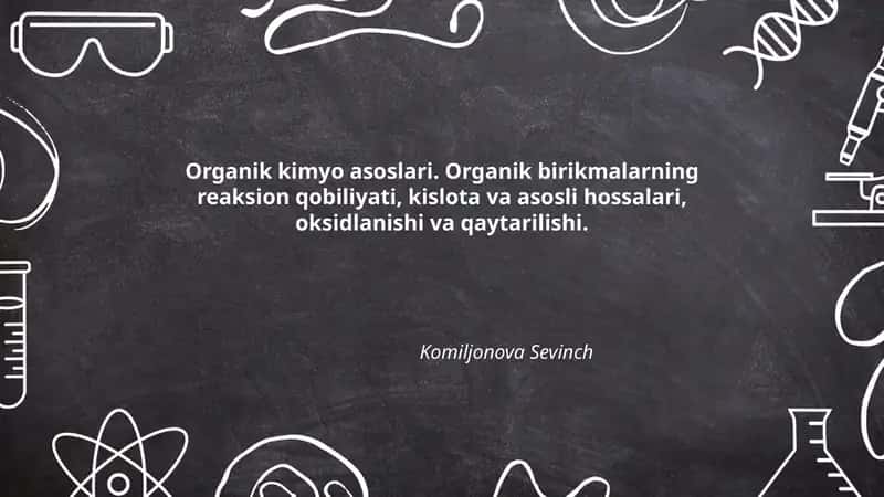 Organik kimyo asoslari