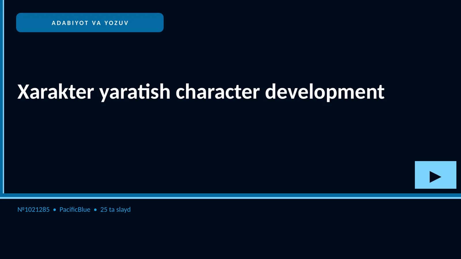 Xarakter yaratish character development
