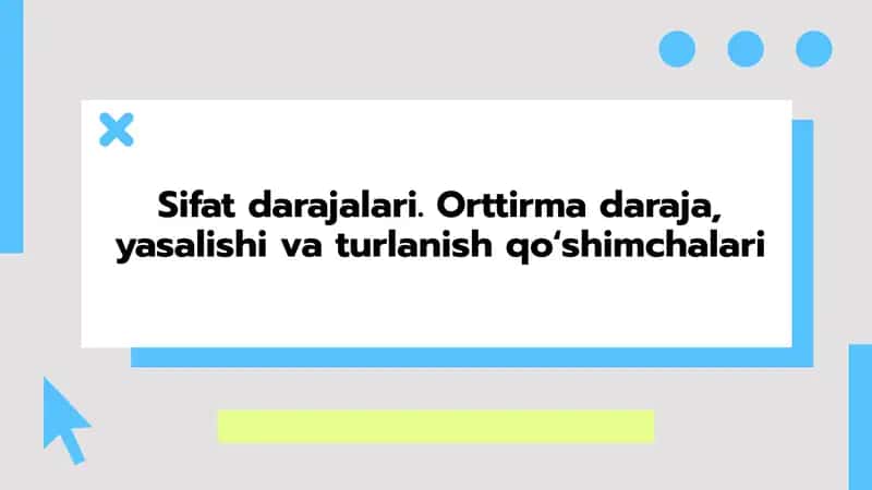 Sifat darajalari