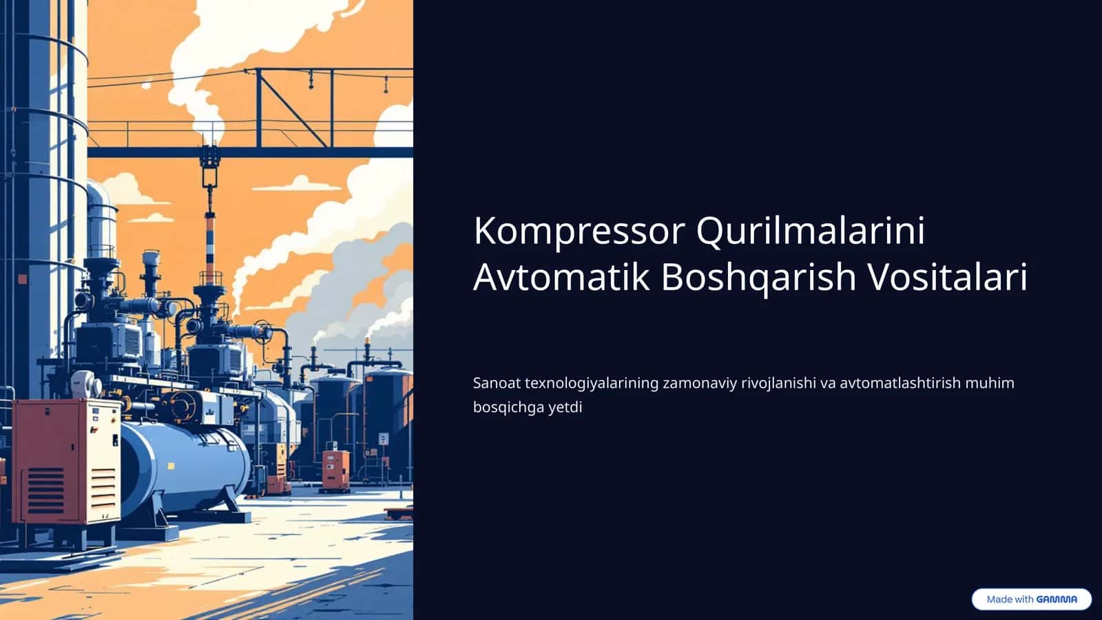 Kompressor Qurilmalarini Avtomatik Boshqarish Vositalari