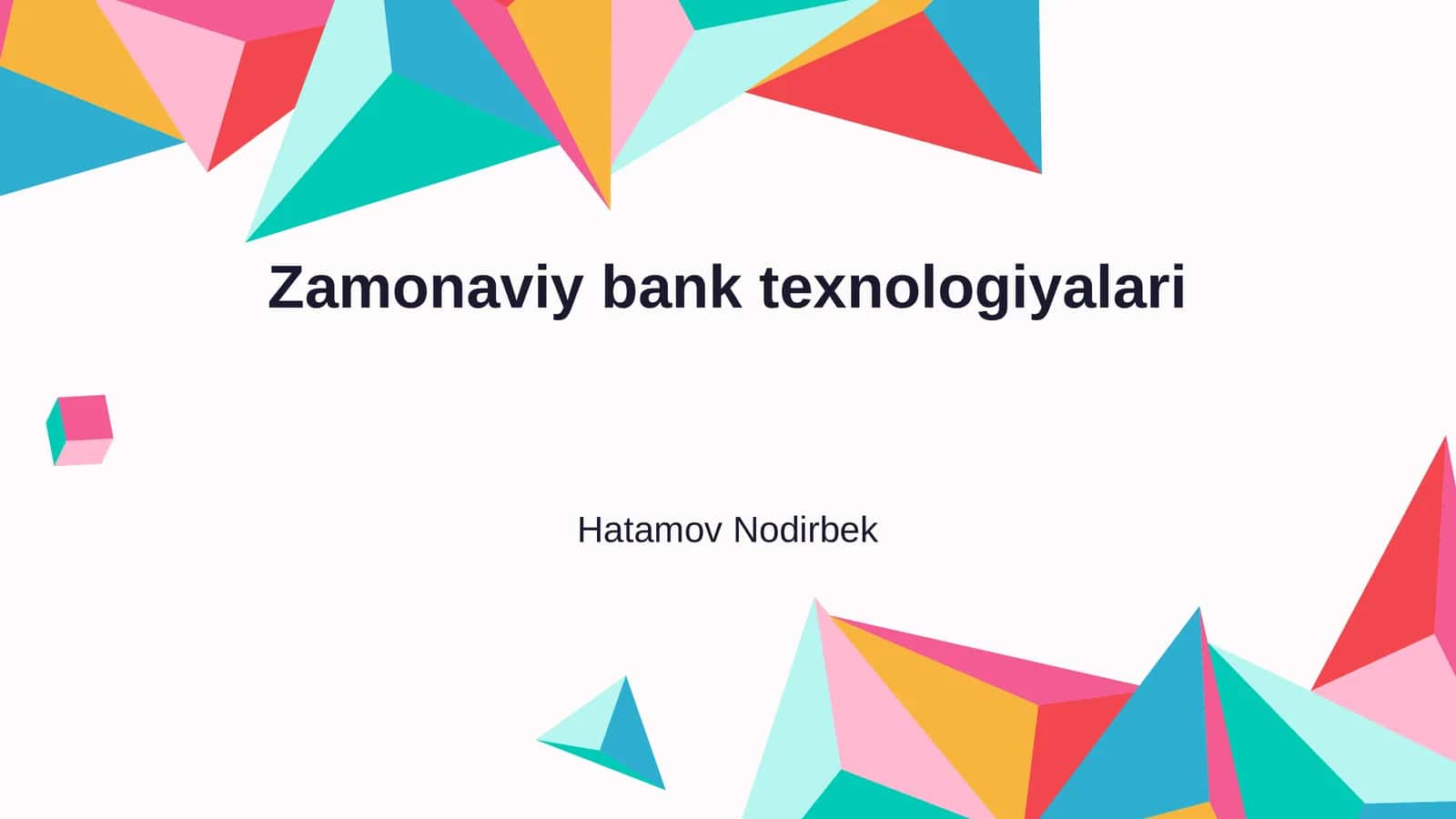 Zamonaviy bank texnologiyalari