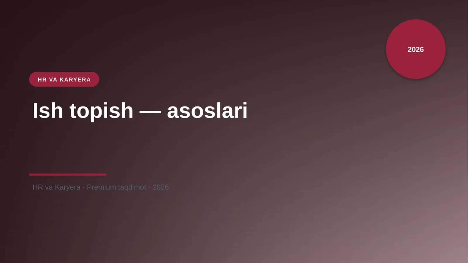 Ish topish — asoslari