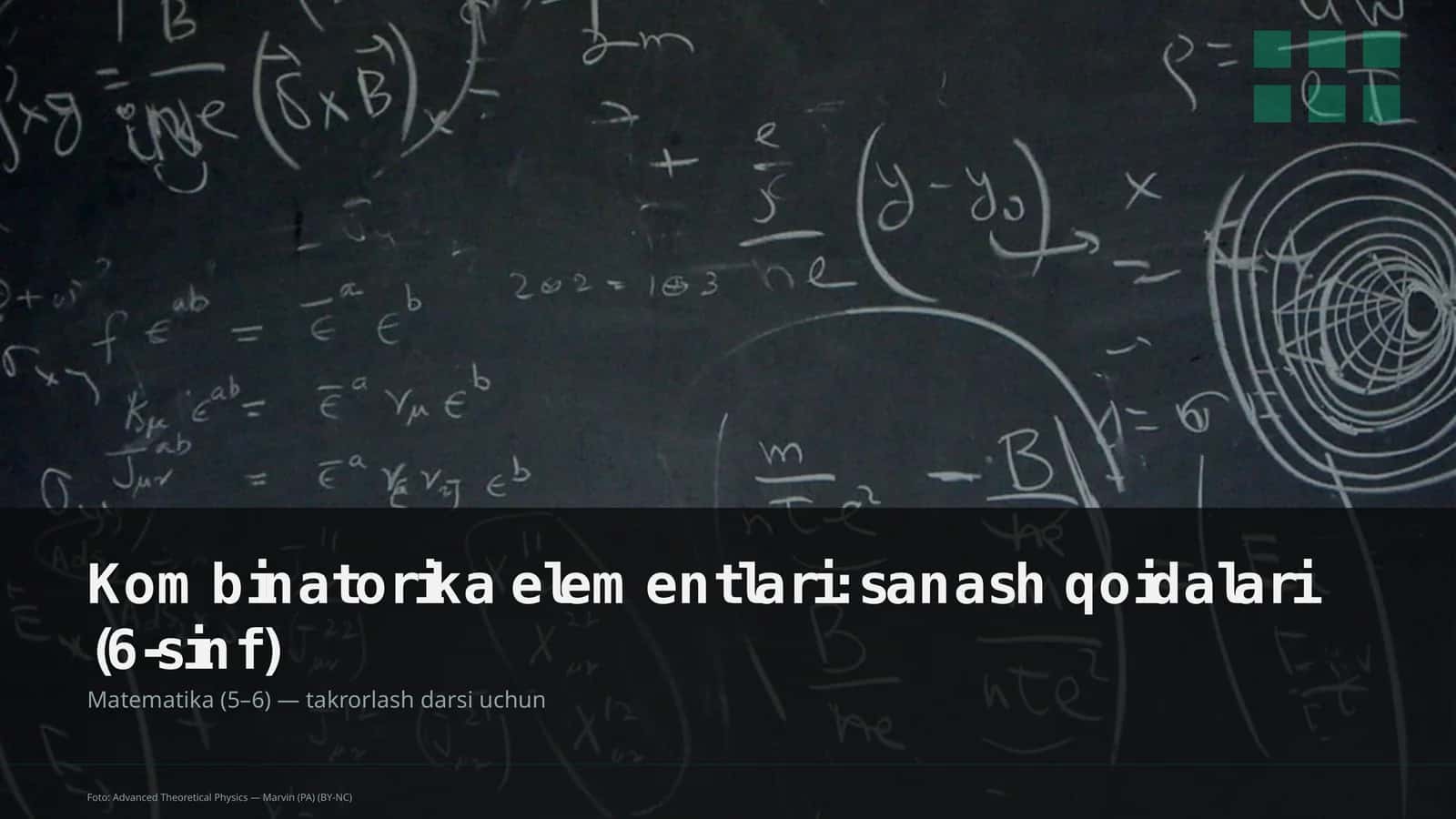 Kombinatorika elementlari: sanash qoidalari (6-sinf)