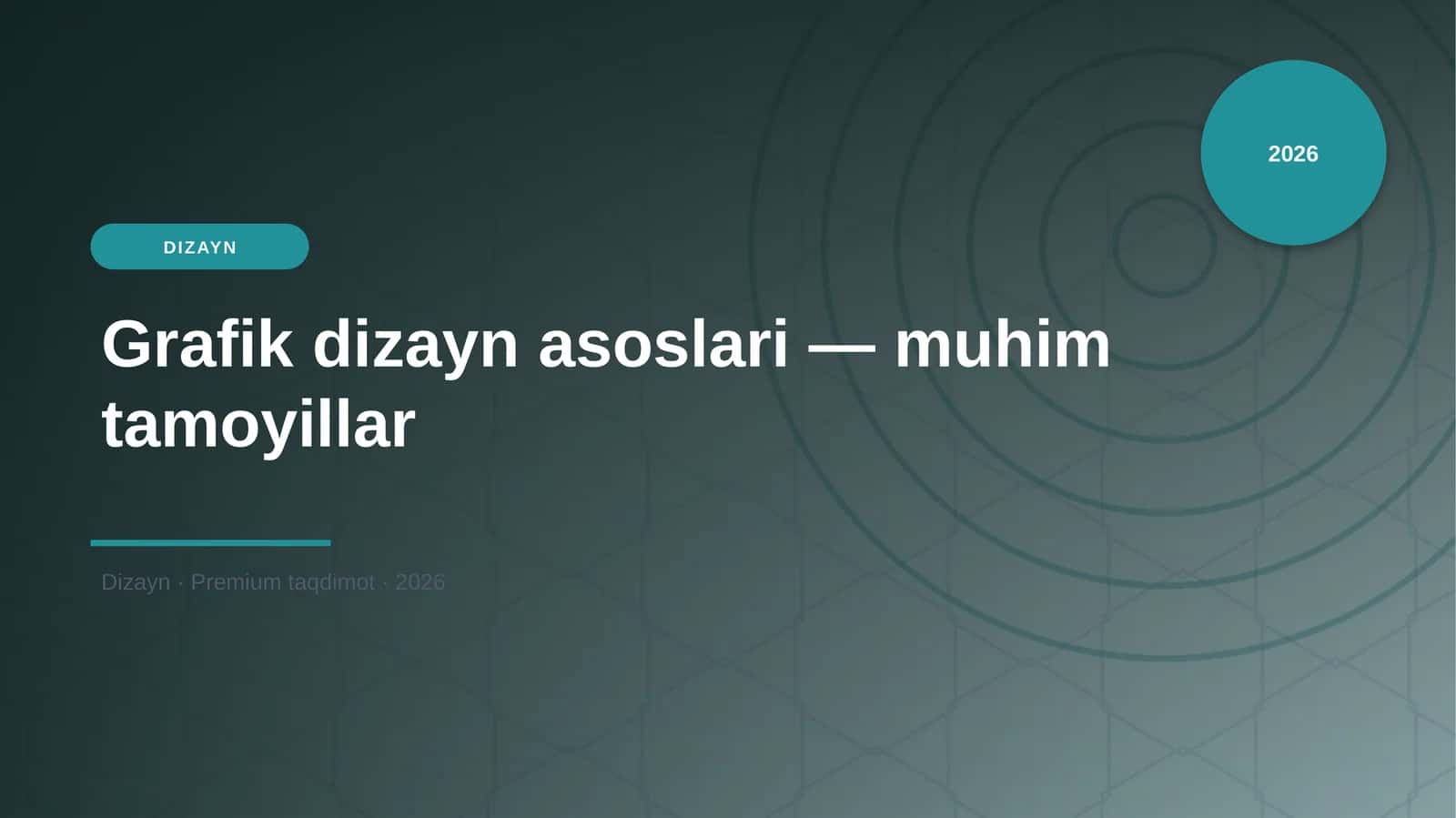 Grafik dizayn asoslari – muhim tamoyillar