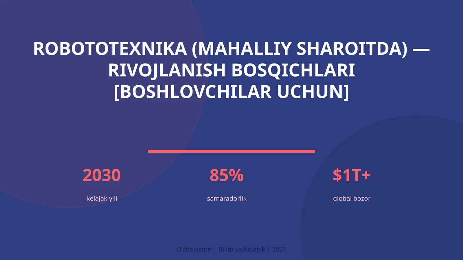Robototexnika (mahalliy sharoitda) — rivojlanish bosqichlari [boshlovchilar uchun]
