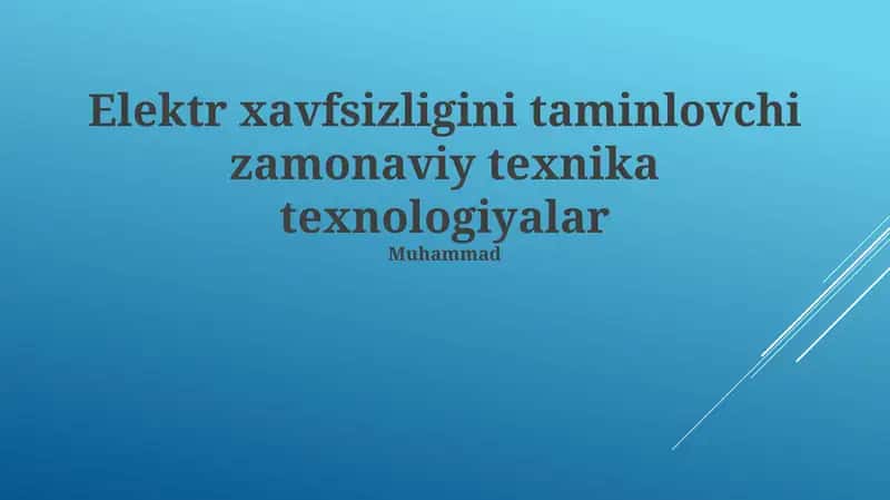 Elektr energiyasi samaradorligini oshirish, monitoring tizimlari kabel holati haqida ma'lumot beradi 1