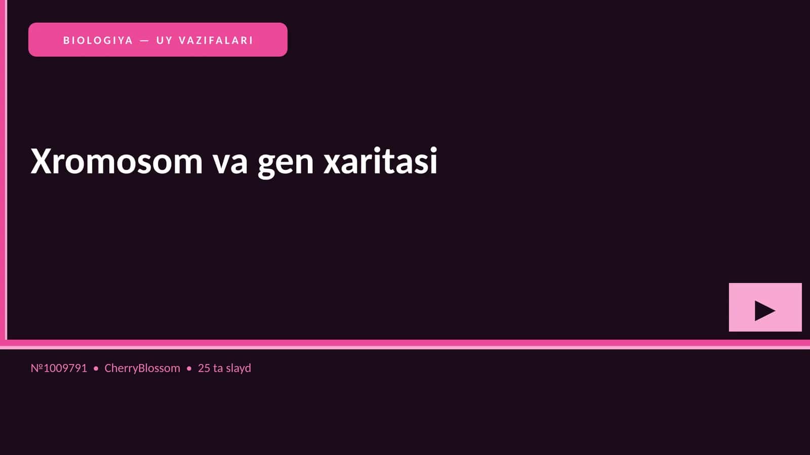 Xromosom va gen xaritasi