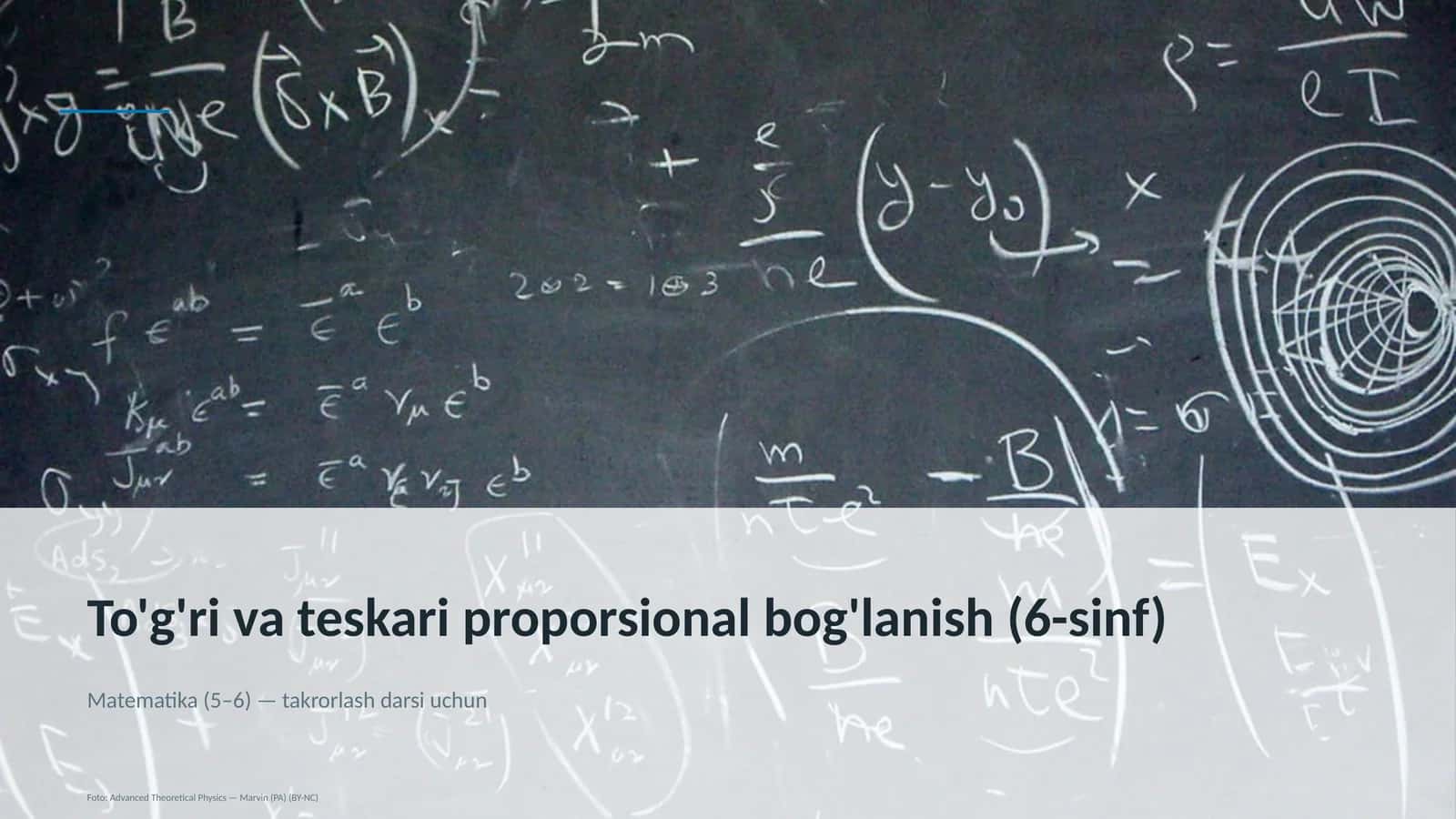 To'g'ri va teskari proporsional bog'lanish (6-sinf)