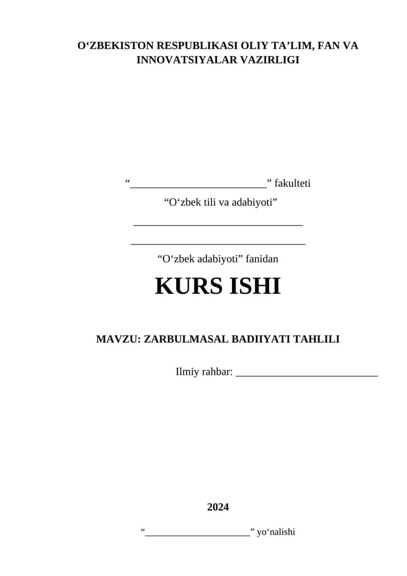 Zarbulmasal badiiyati tahlili