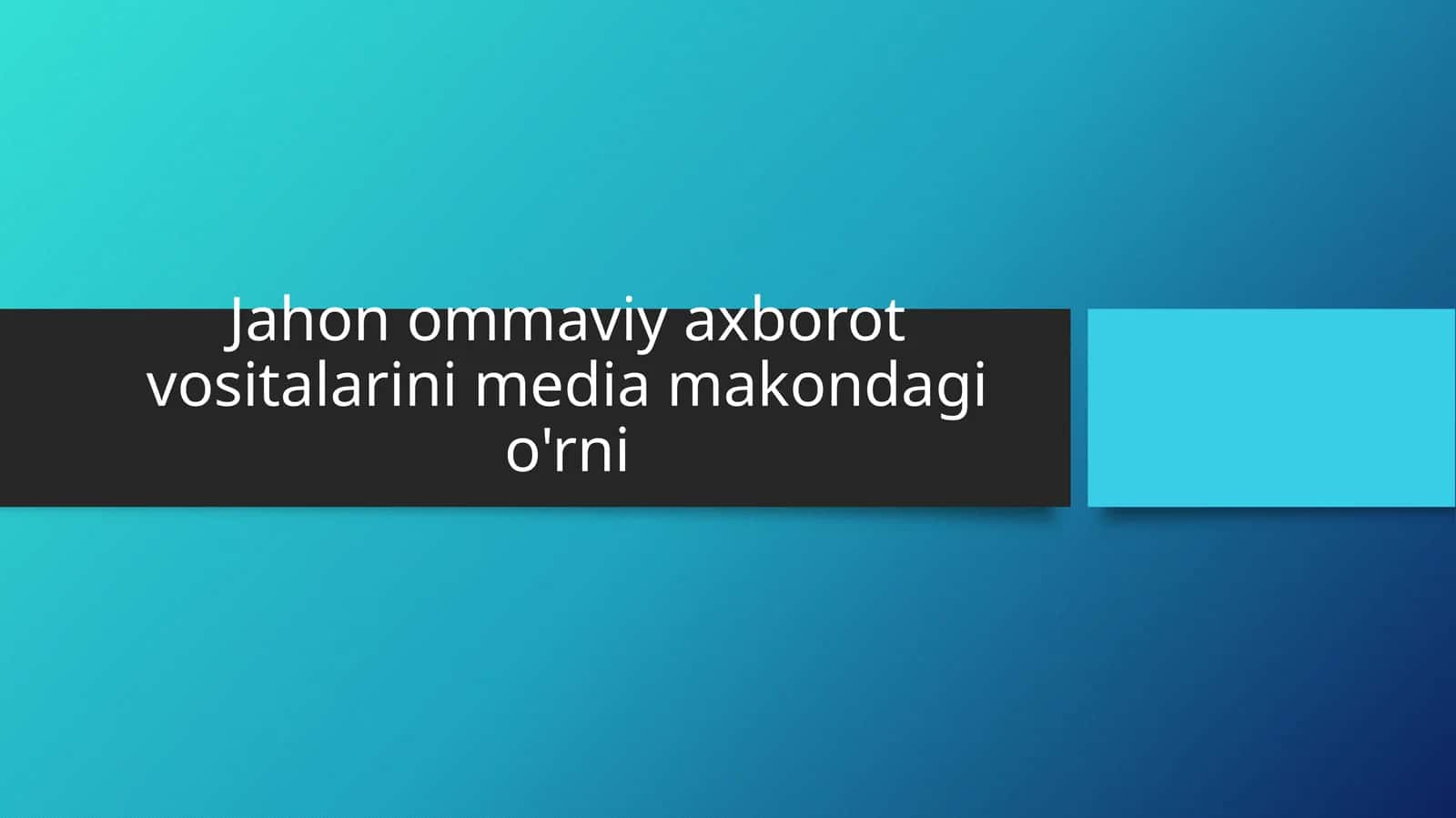 Ommaviy axborot vositalari
