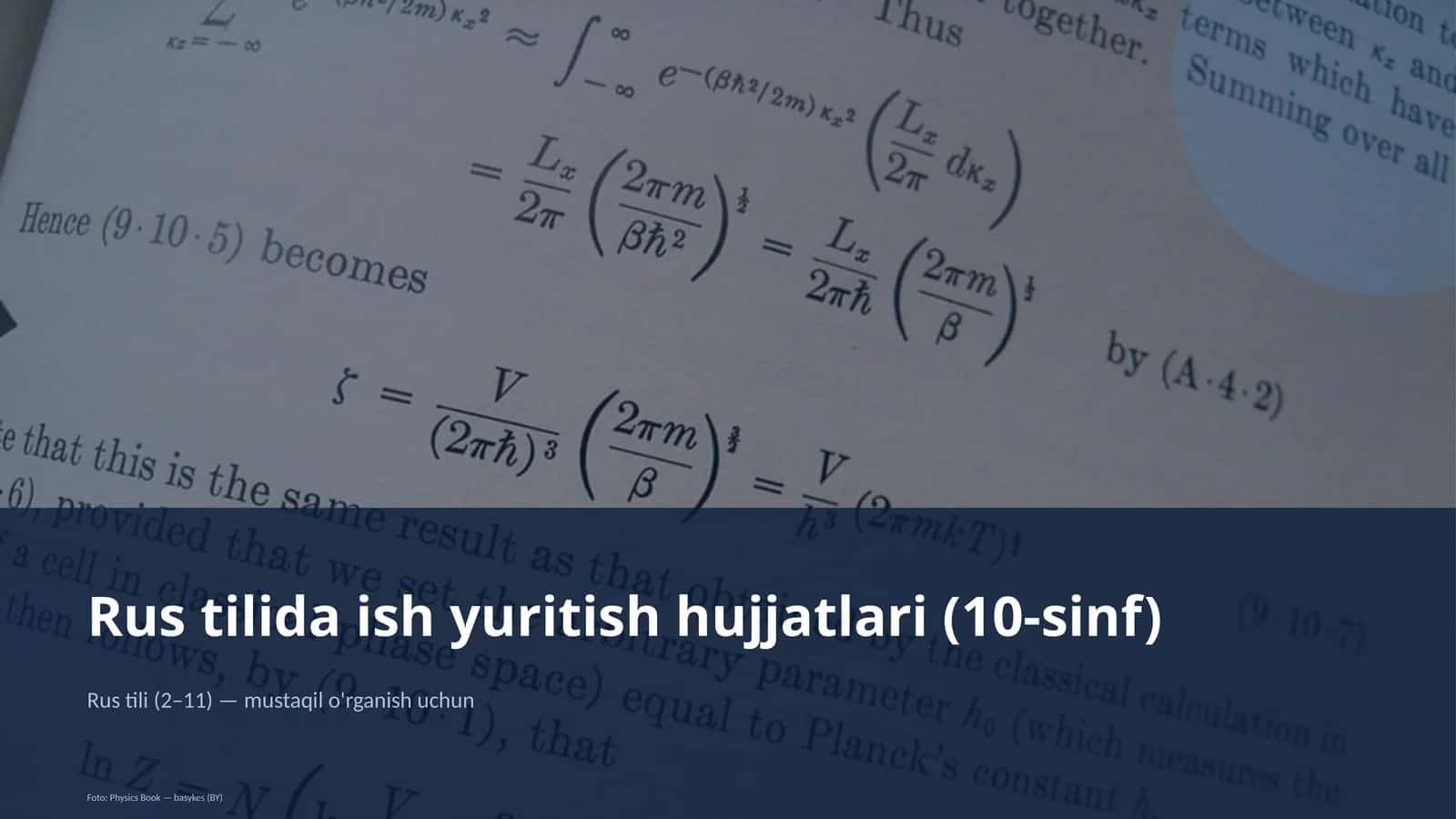 Rus tilida ish yuritish hujjatlari (10-sinf)