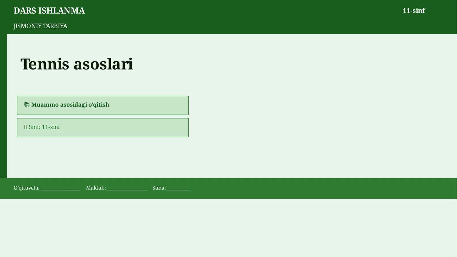 Tennis asoslari