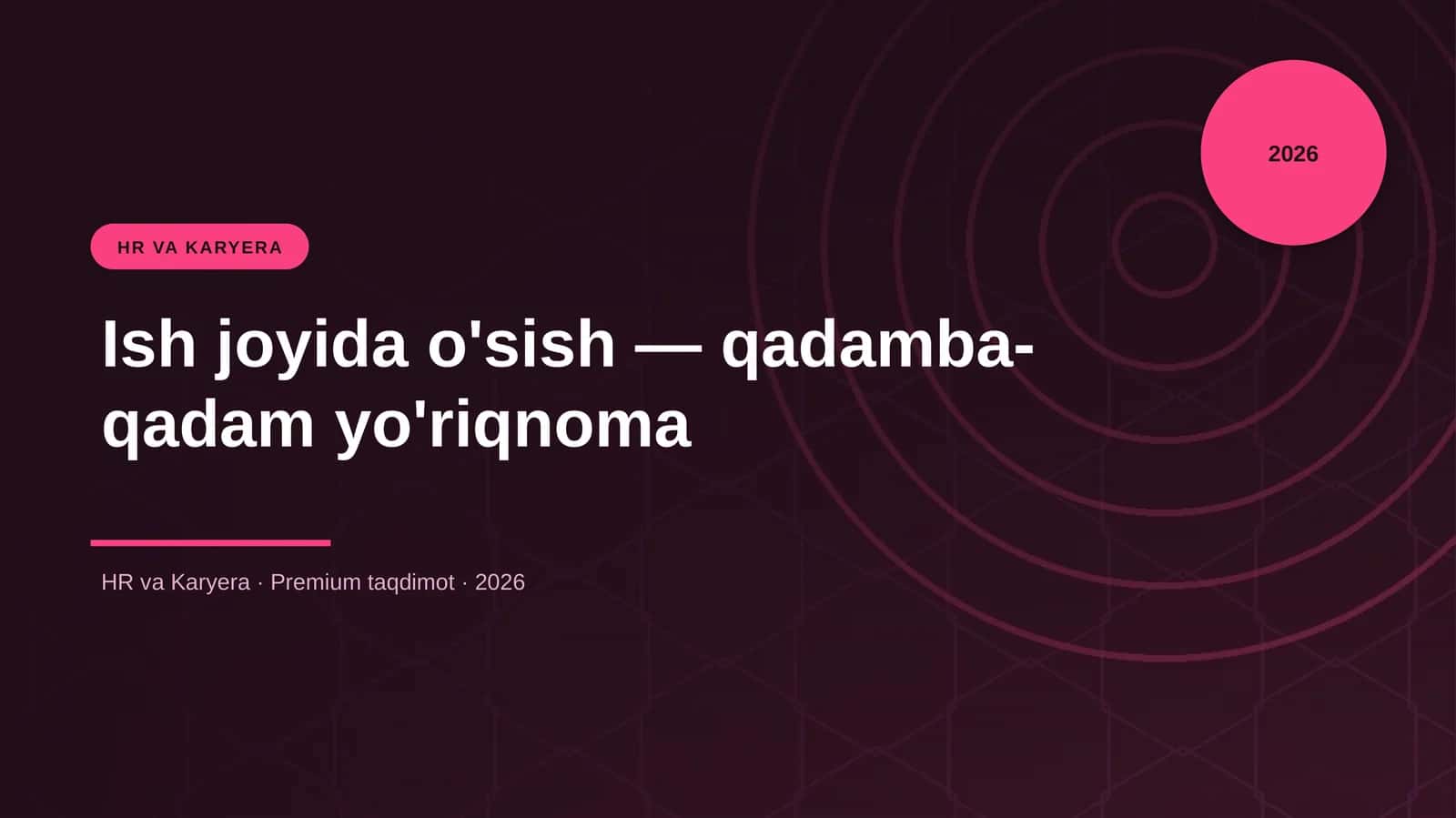 Ish joyida o'sish — qadamba-qadam yo'riqnoma